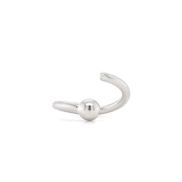 Sterling silver captive sales bead ring