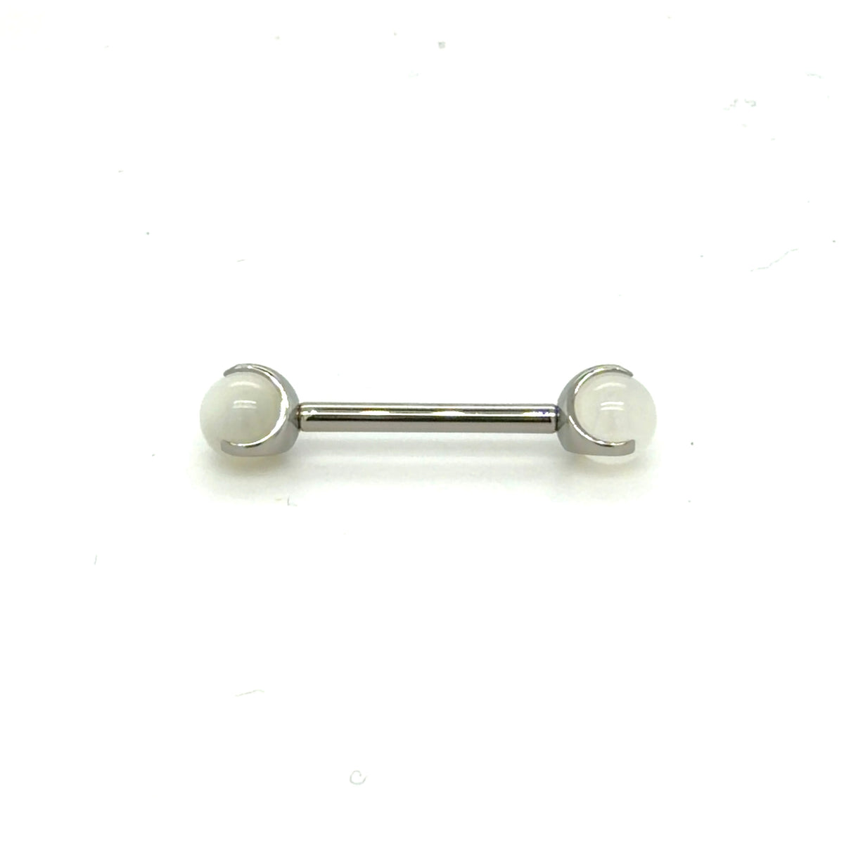 Junipurr Titanium Natural Gemstone Orb Barbell Bundle