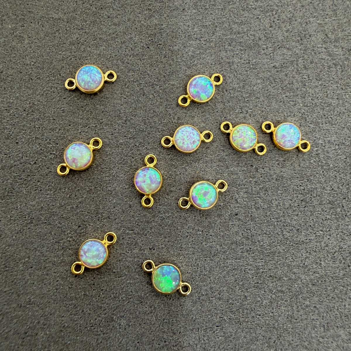 Gold Filled Opal Connector 4mm