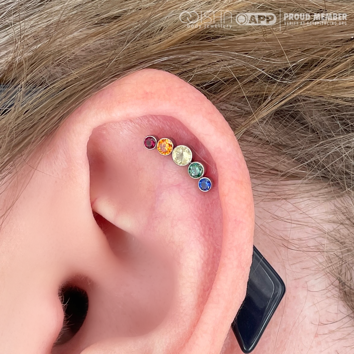 NeoMetal-rainbow-cz-pride-bezel-set-cluster-isha-body-jewellery