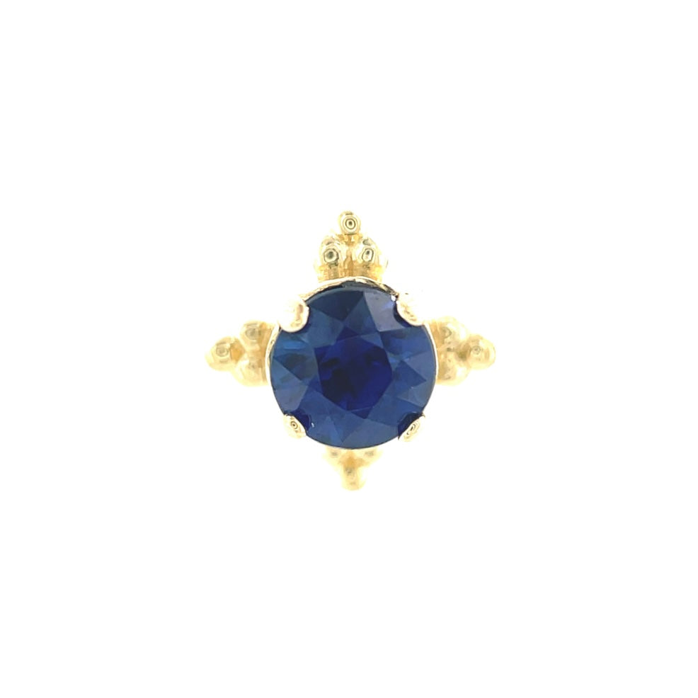 Anatometal 18ct Gold Sapphire Zia End