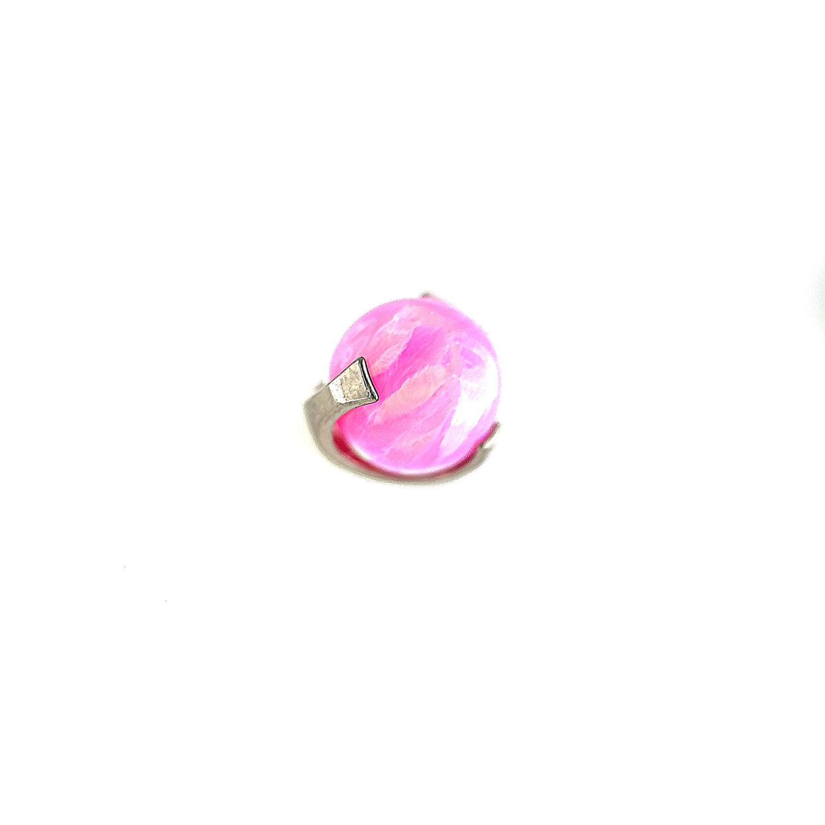 NeoMetal Titanium Prong Set Pink Opal Orb End
