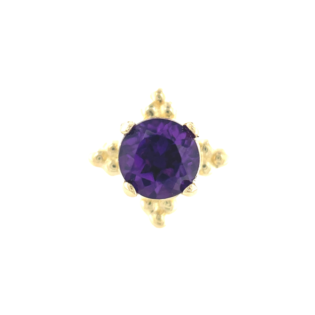 Anatometal 18ct Gold Amethyst Zia End