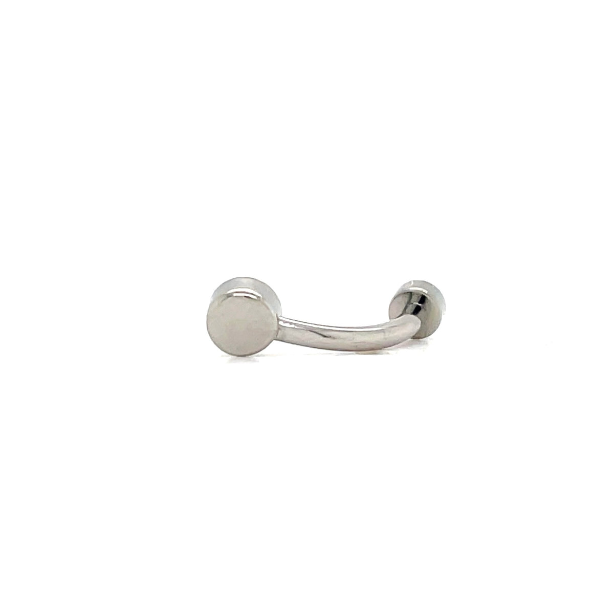 Industrial Strength Titanium White CZ Micro Curved Barbell