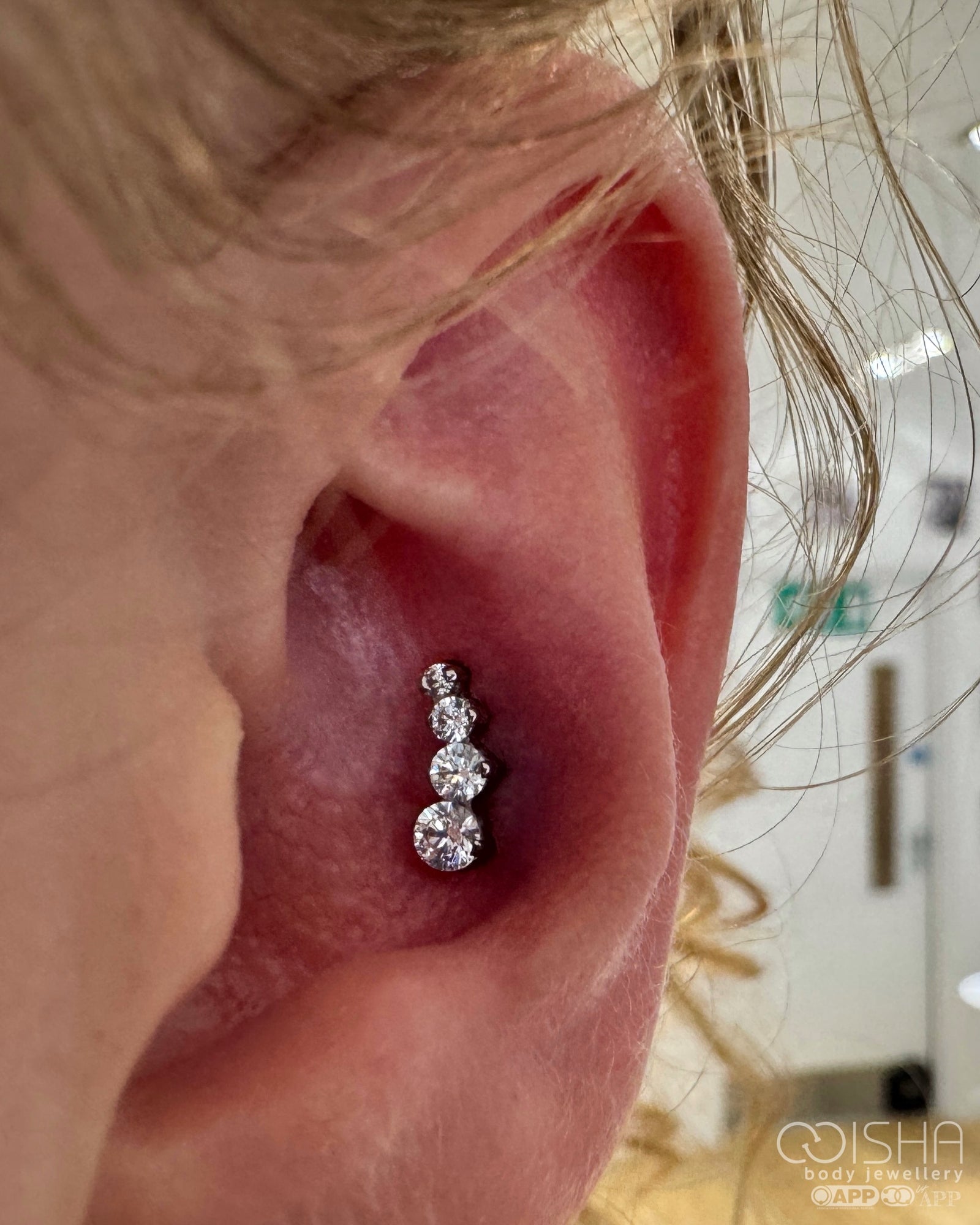 cluster earring on a white background
