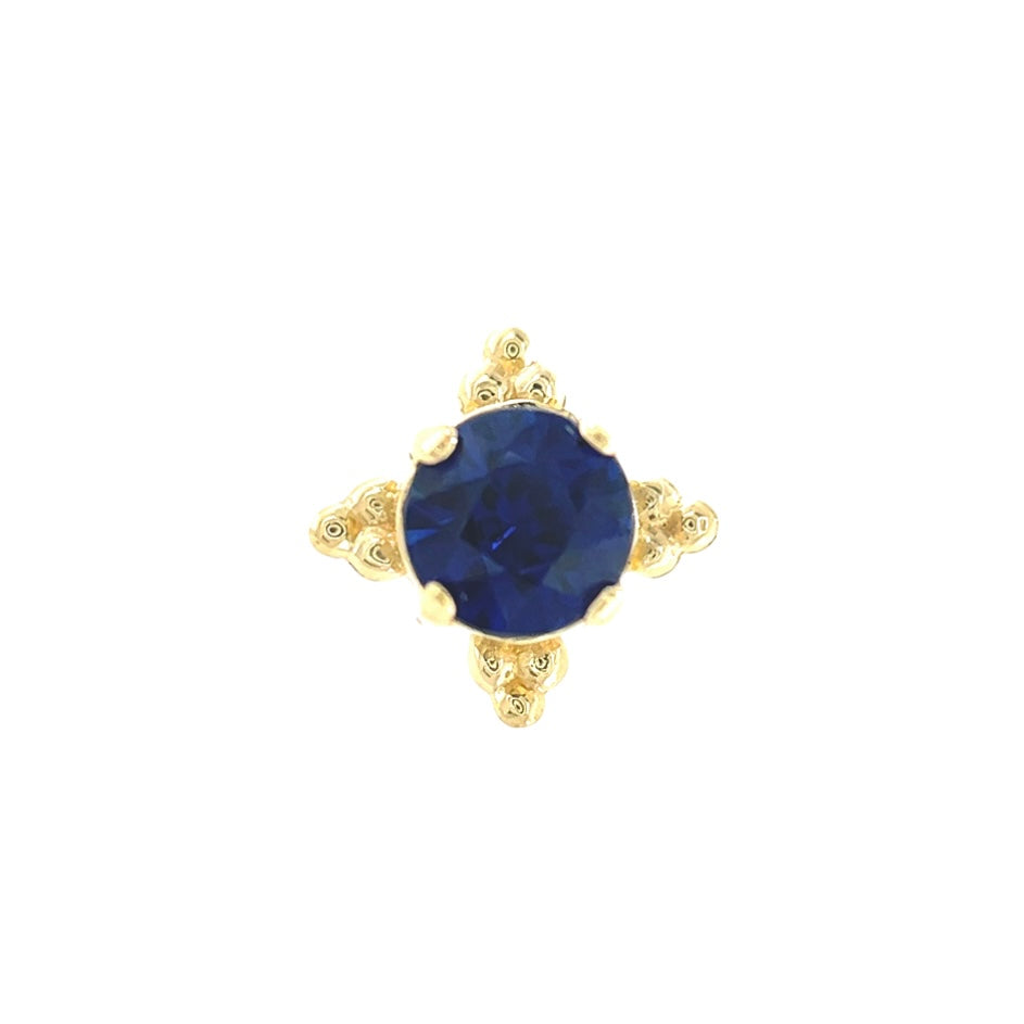 Anatometal 18ct Gold Sapphire Zia End