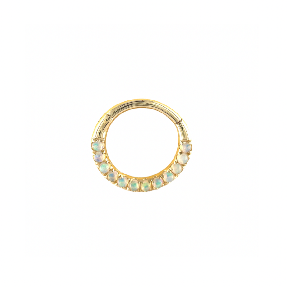 Modern Mood 14ct Gold Genuine Opal Cabochon Clicker