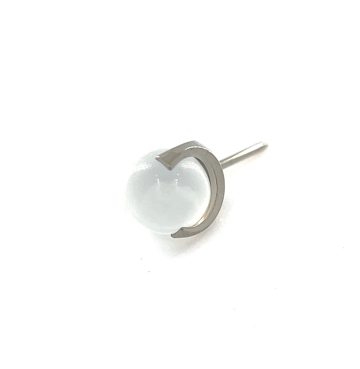 NeoMetal Side Set Moonstone Orb Barbell