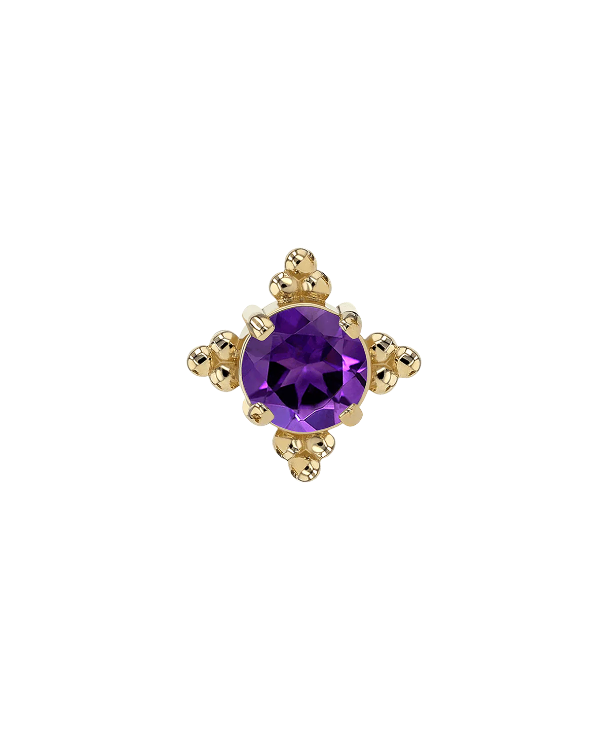 Anatometal 18ct Gold Amethyst Zia End