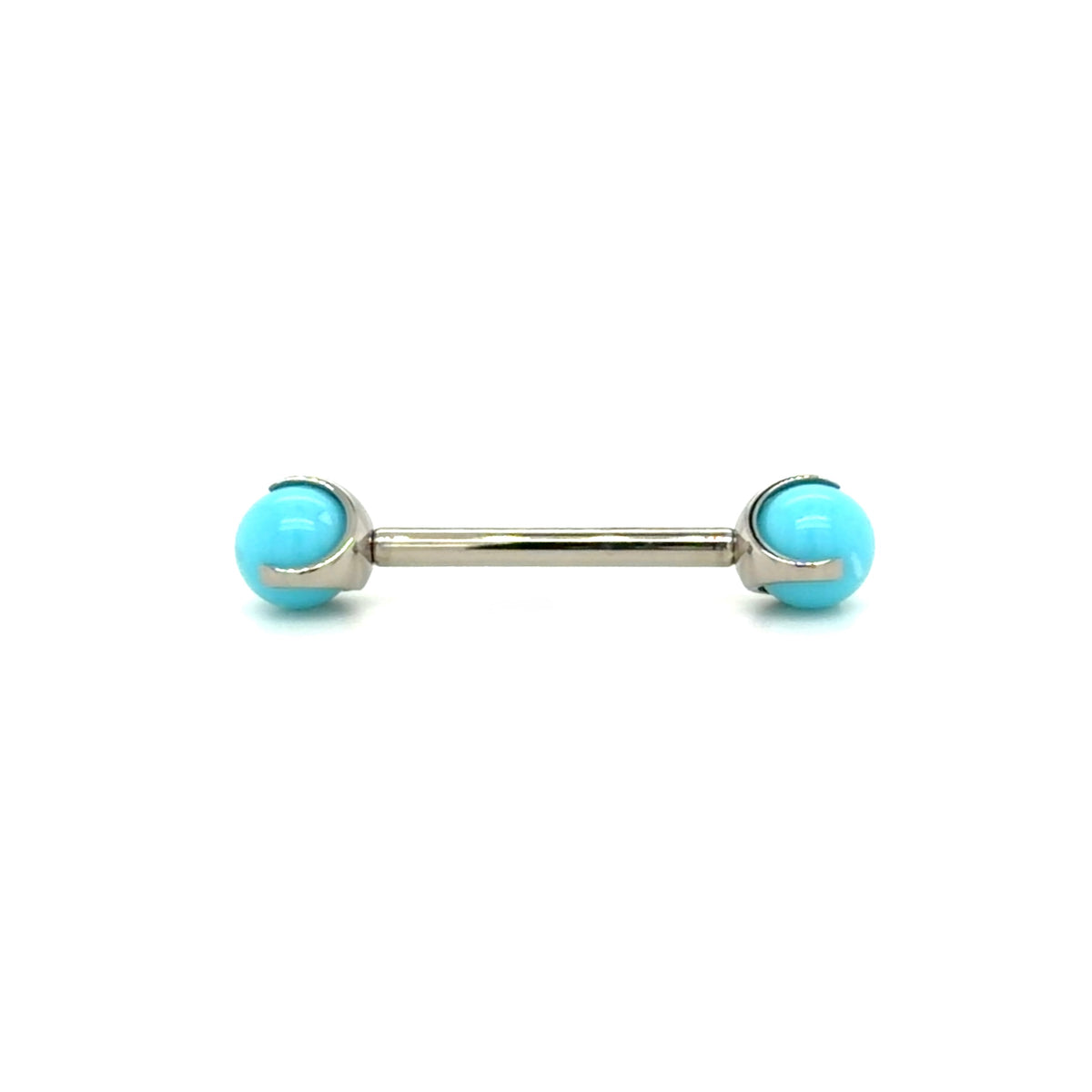 Junipurr Titanium Natural Gemstone Orb Barbell Bundle
