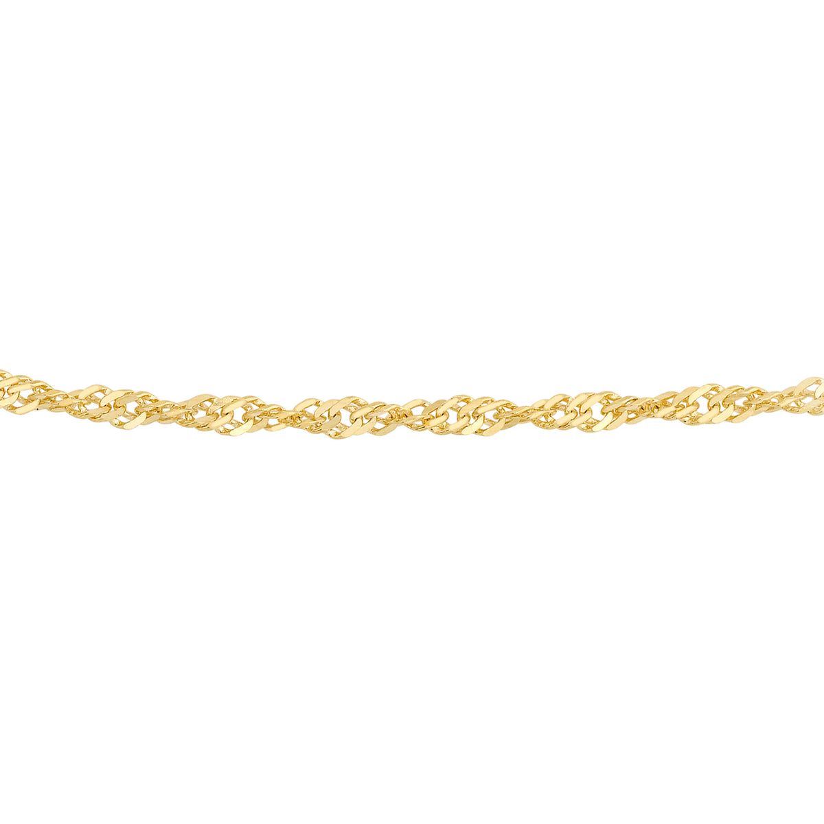 Perma Jewel 9ct Yellow Gold 1.5mm Twist Curb Chain