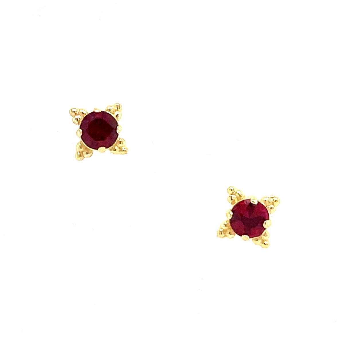 Anatometal 18ct Gold Ruby Zia End