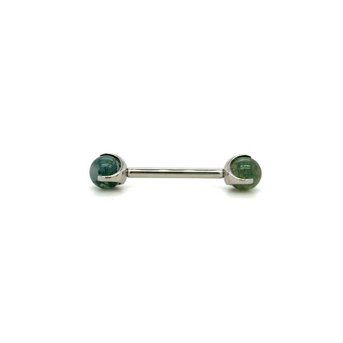 Junipurr Titanium Natural Gemstone Orb Barbell Bundle