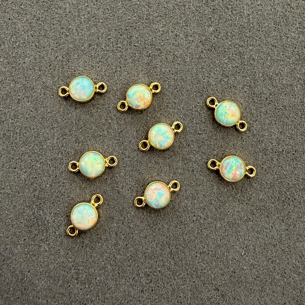 Gold Filled Opal Connector 4mm