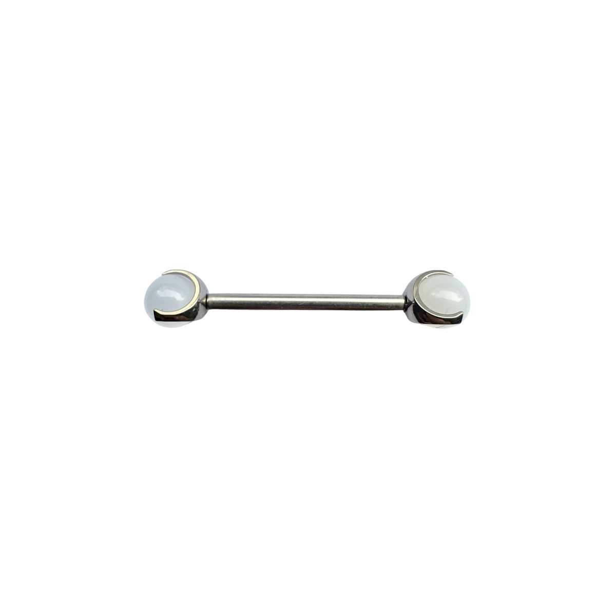 NeoMetal Side Set Moonstone Orb Barbell