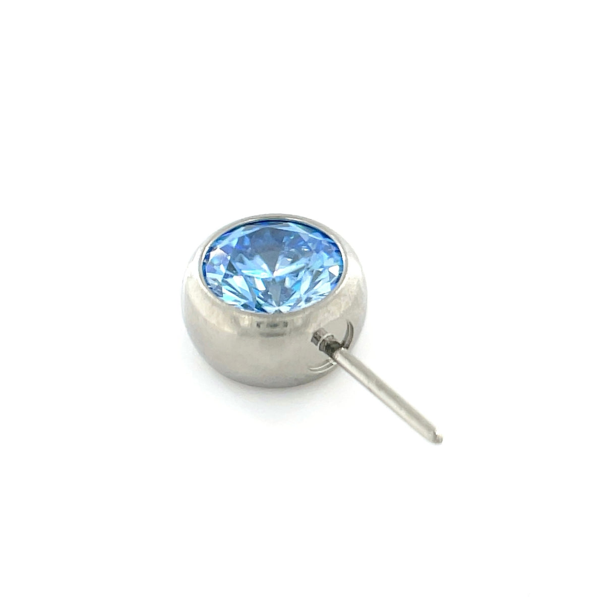 NeoMetal Side Set Arctic Blue CZ Gem End