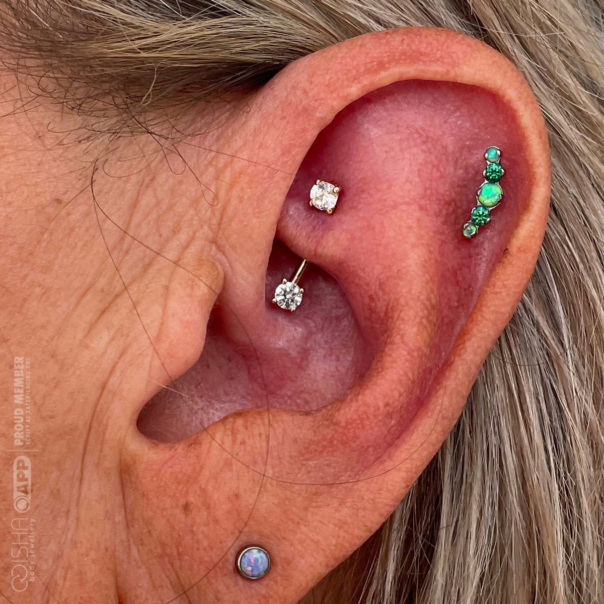 Curved Barbell High Quality Daith Jewelry Diamond Daith Curved