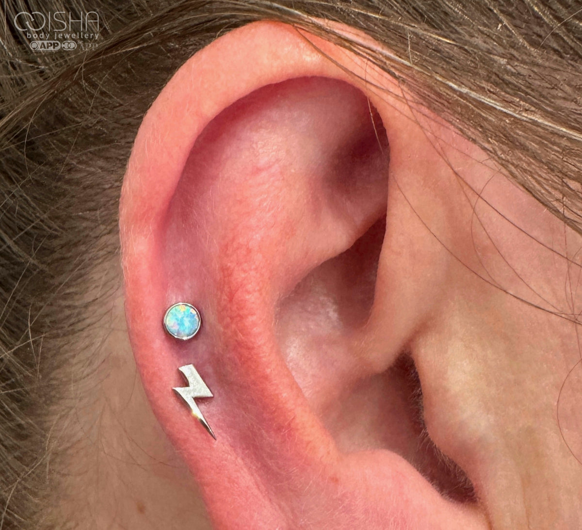 Anatometal Titanium Lightning Bolt End