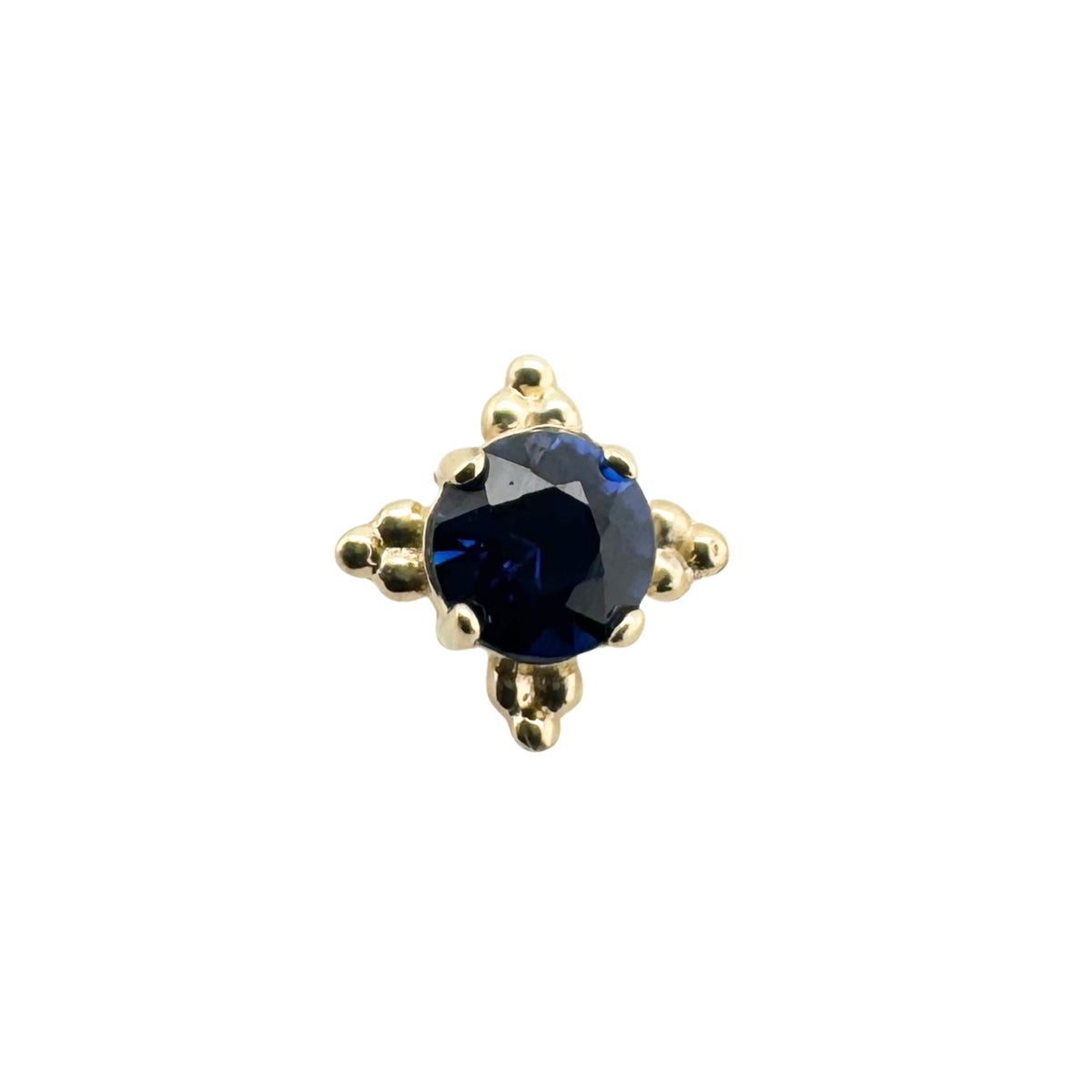 Anatometal 18ct Gold Sapphire Zia End