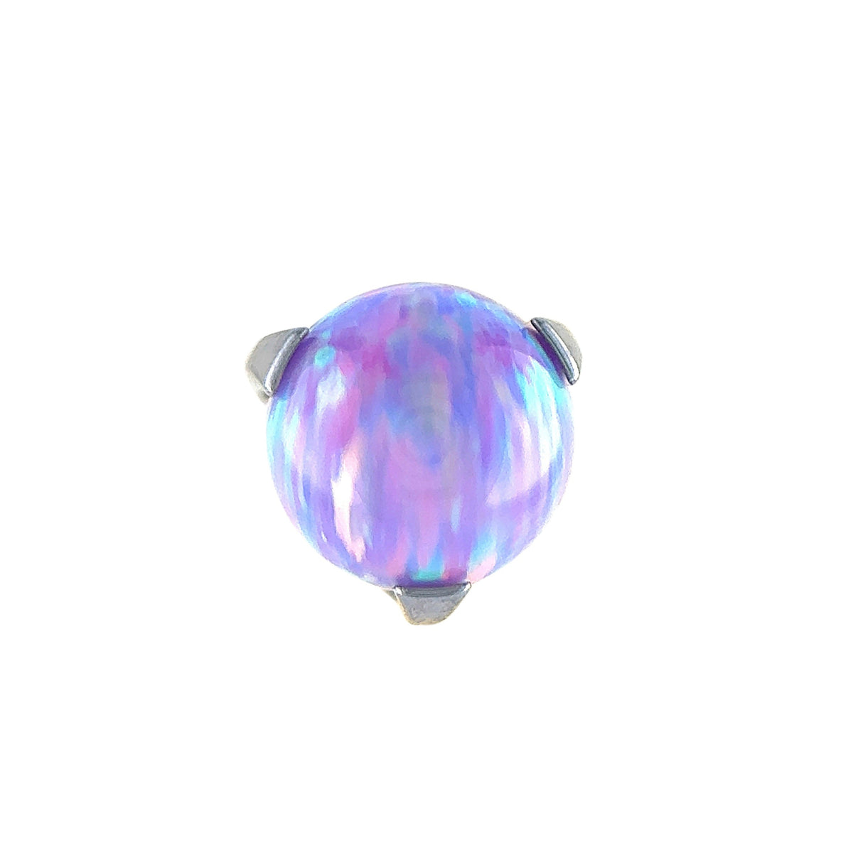 NeoMetal Titanium Prong Set Lavender Opal Orb Threadless
