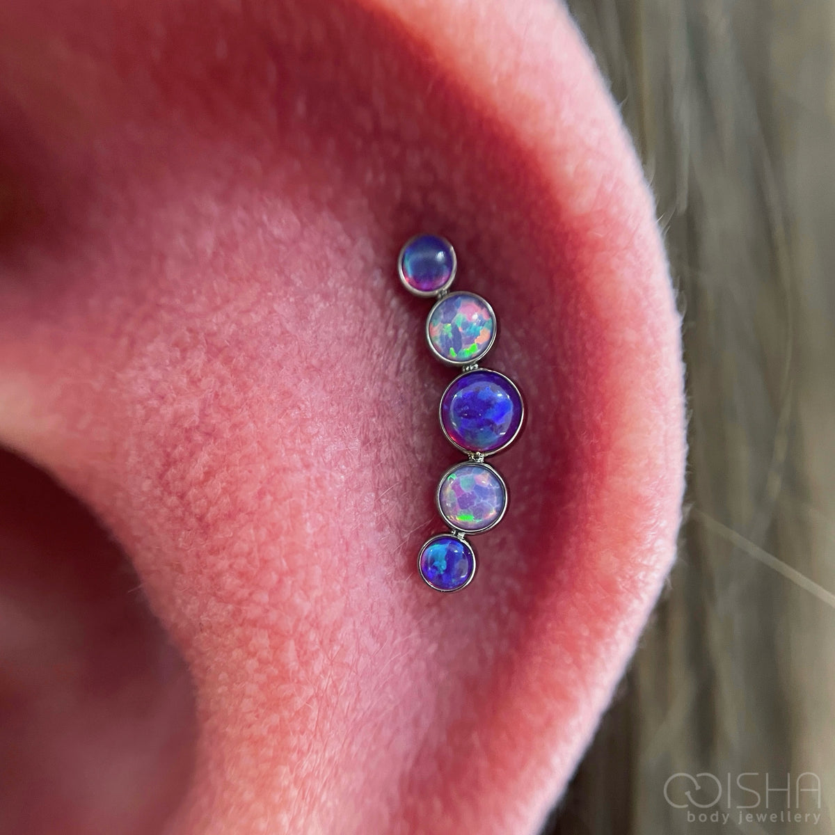 NeoMetal Midge 5-Piece Opal Curved Cluster End