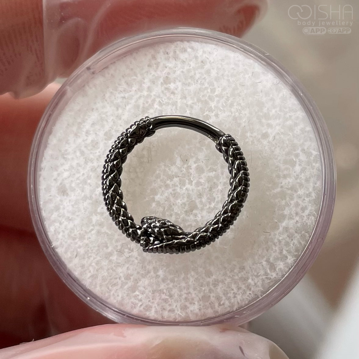 Junipurr 14ct Gold Ouroboros Clicker Ring