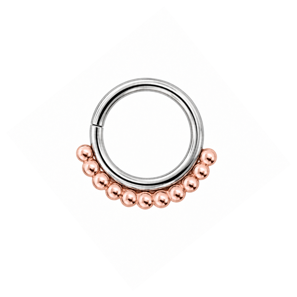 Anatometal Steel & 18ct Gold Vaughn Seam Ring