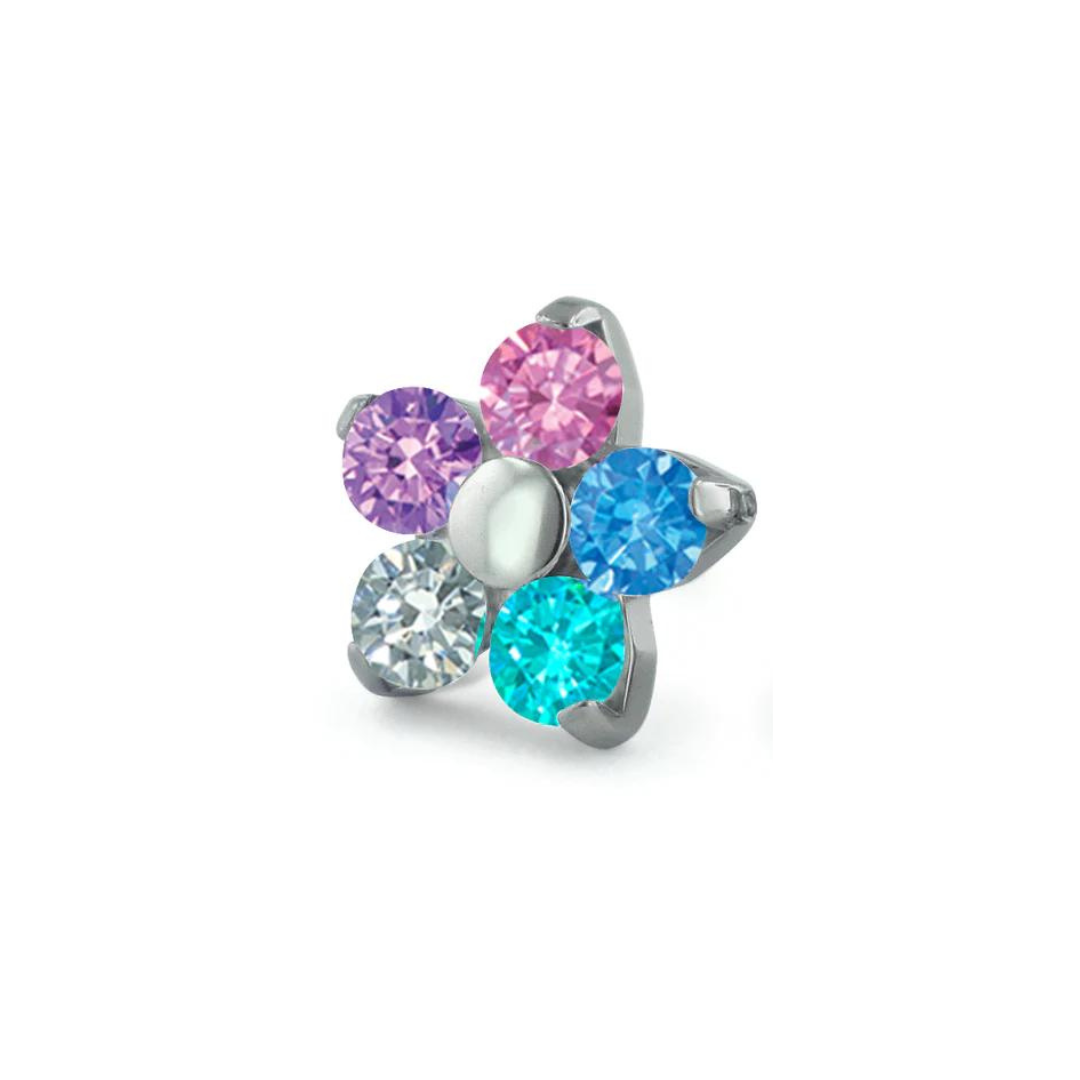 Claire's Gold Titanium 18G Flower, Heart & Star Nose Studs - 3 Pack