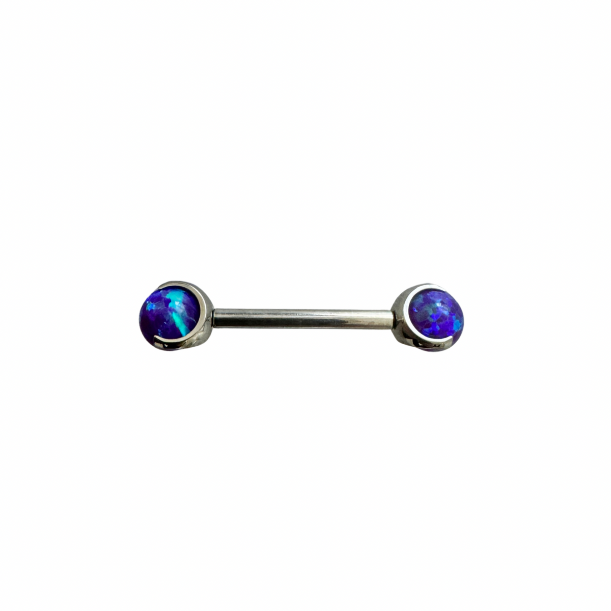 NeoMetal Purple Opal Orb Gem Barbell