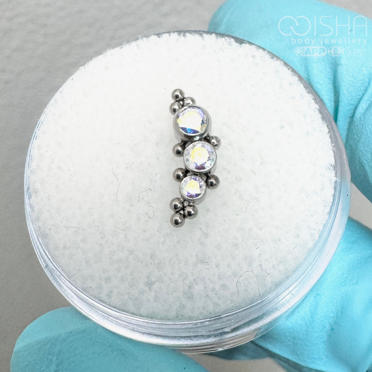 LeRoi Haute Couture Bijoux Curved Aurora CZ End