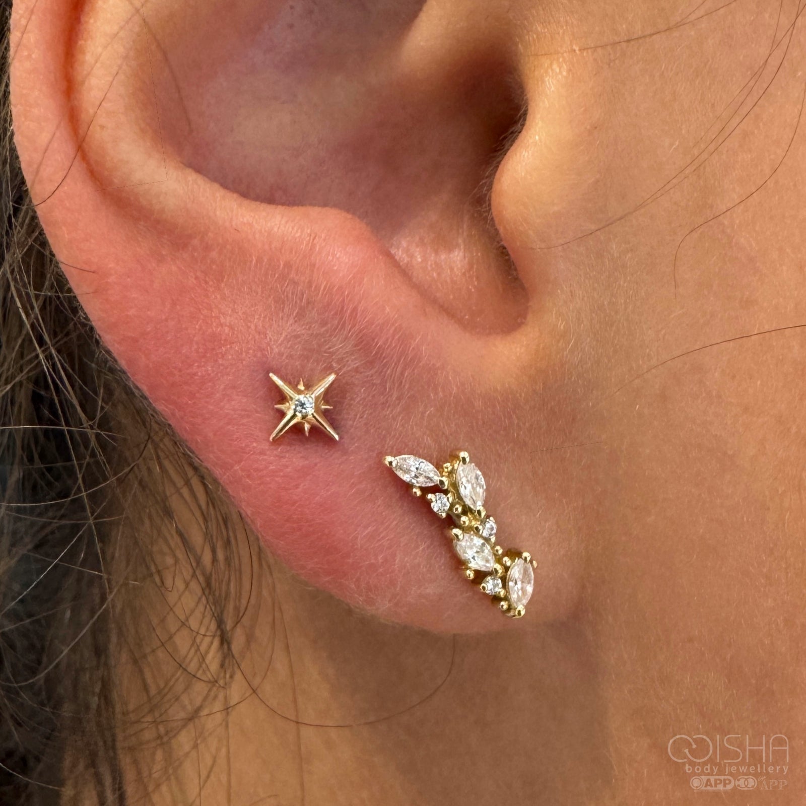 Junipurr 14ct Gold Andreia End - Isha Body Jewellery