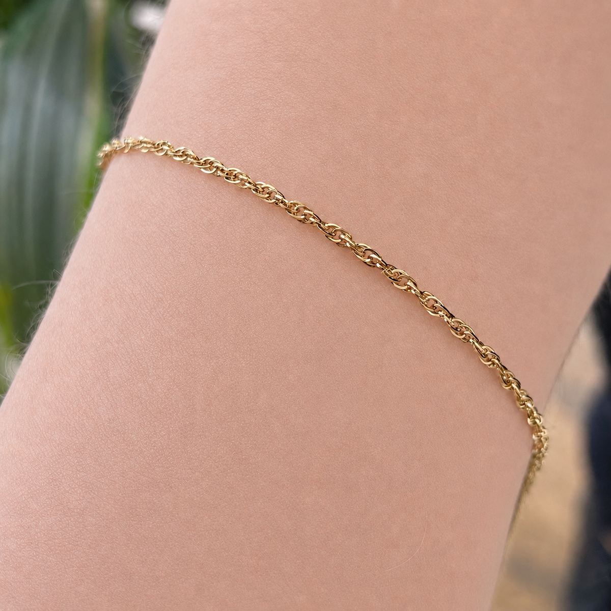 Stainless Steel Gold PVD 1.8mm Diamond Rope Chain
