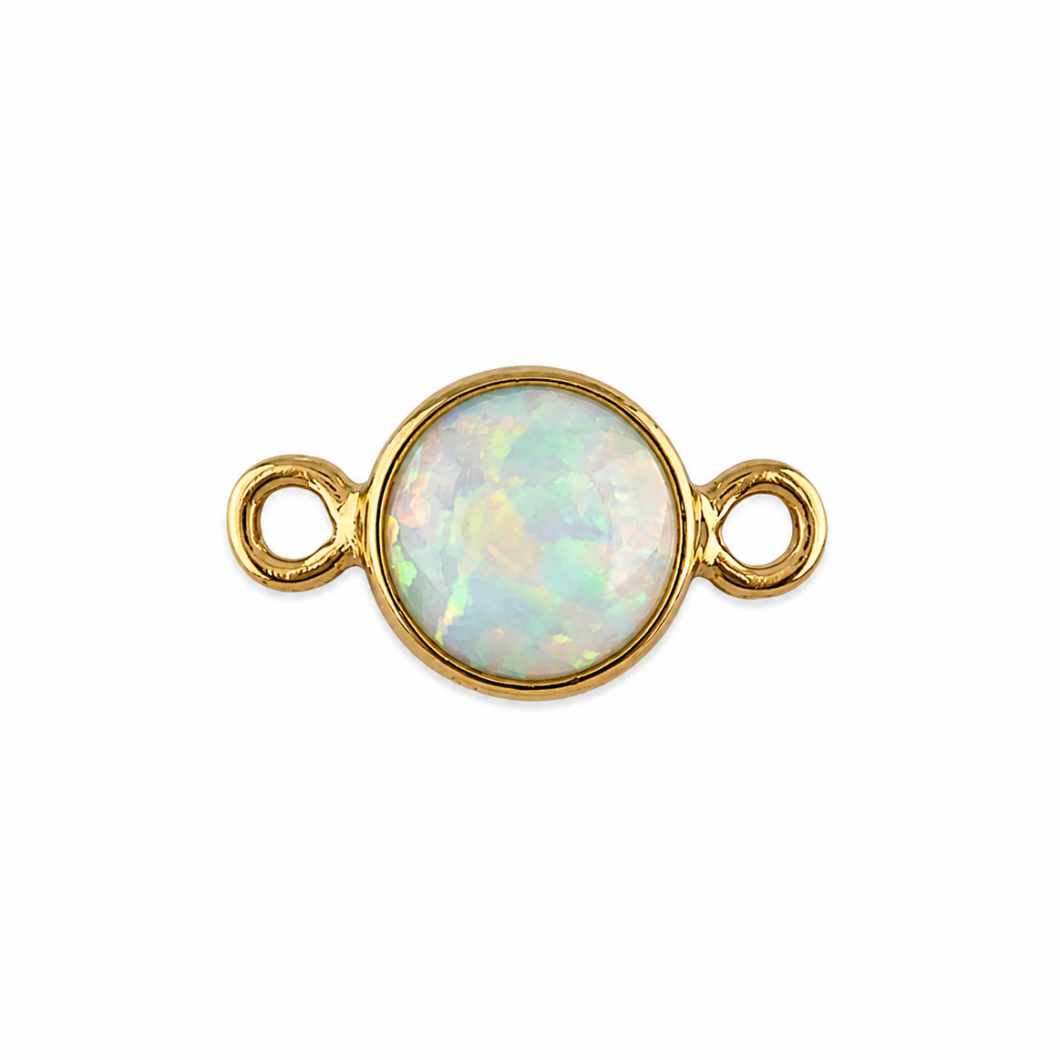 Gold Filled Opal Connector 4mm