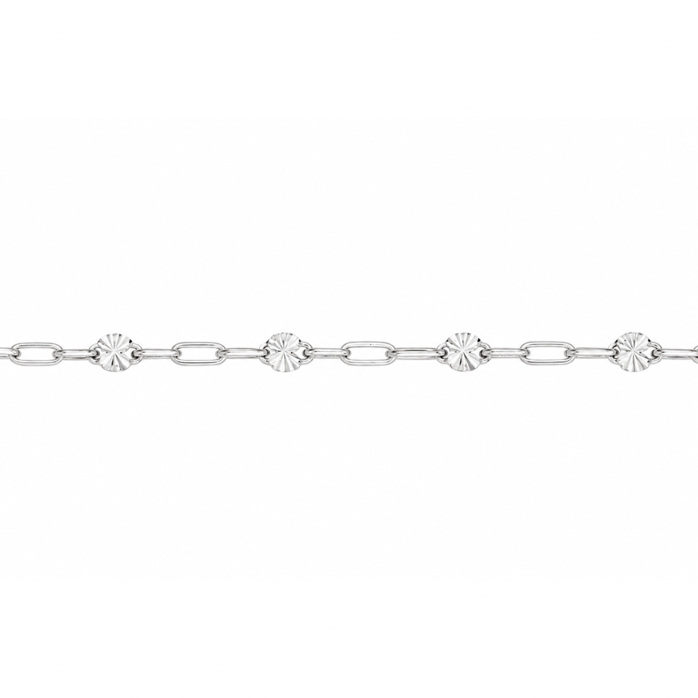 Sterling Silver Starburst Cable Chain