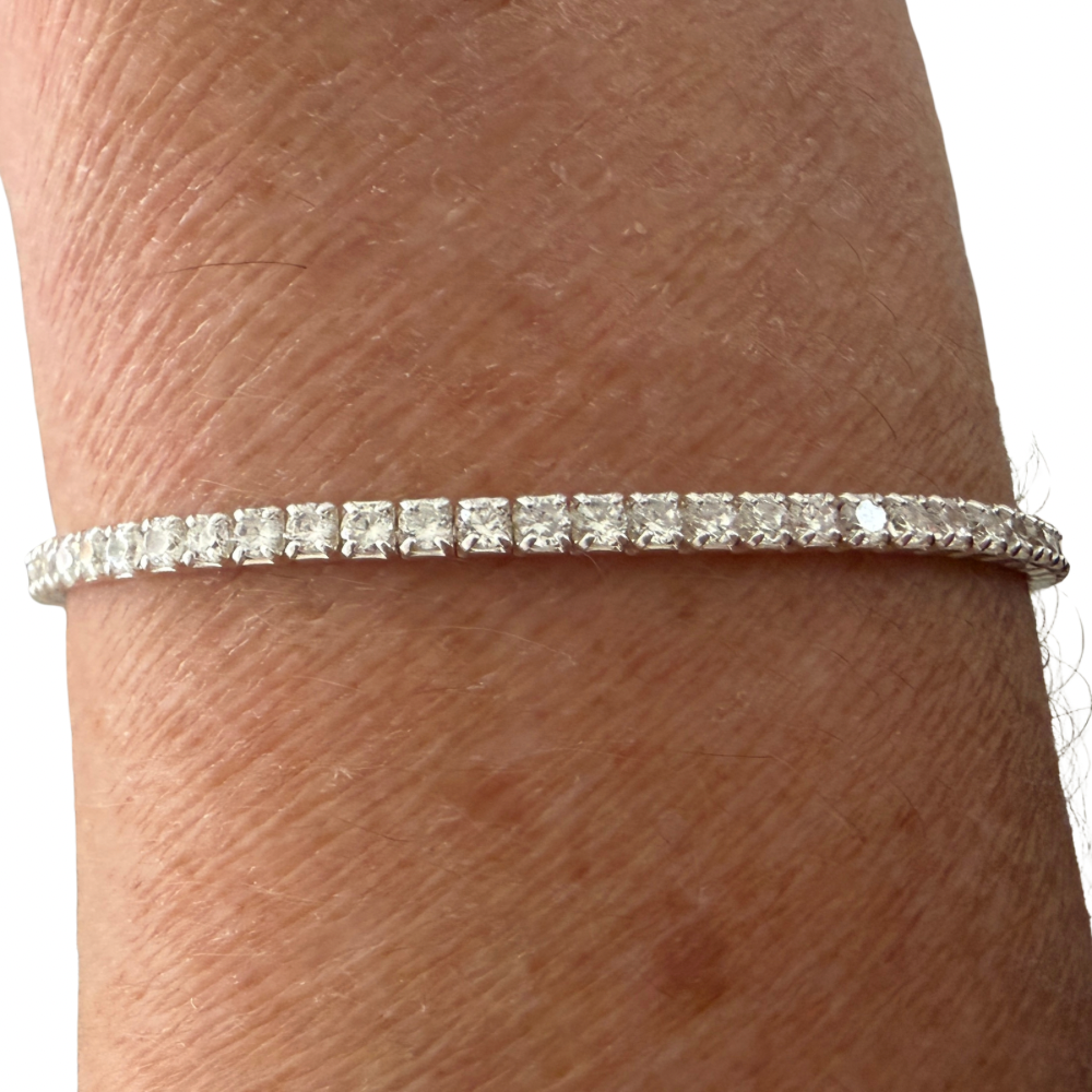 Sterling Silver CZ Tennis Chain