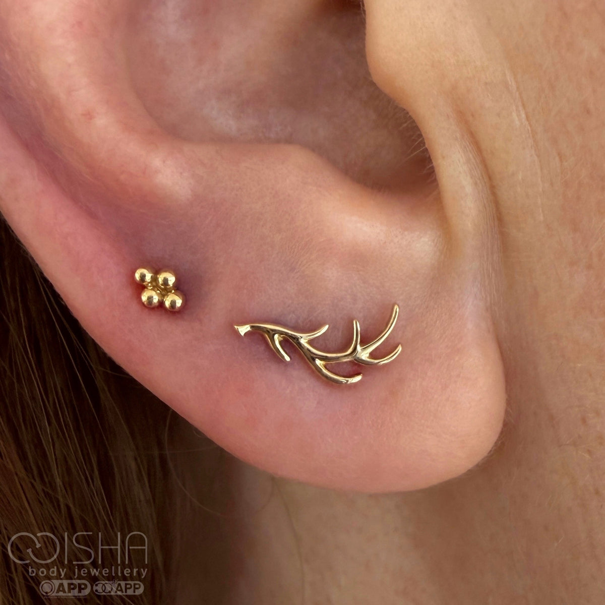 Junipurr 14ct Gold Antler End