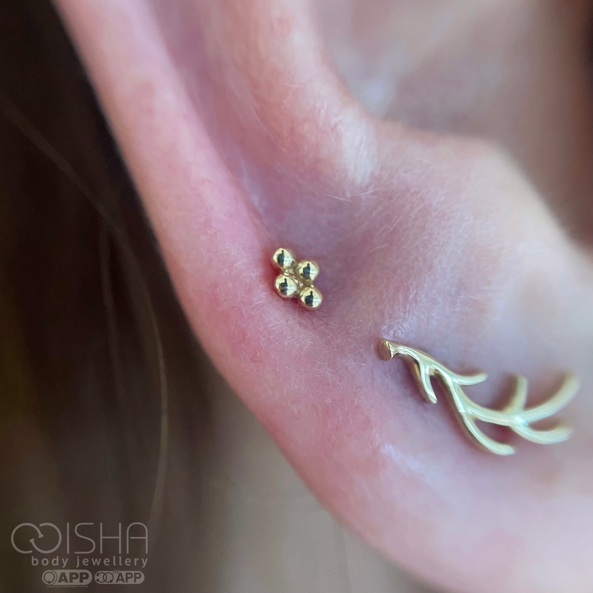 Junipurr 14ct Gold Antler End