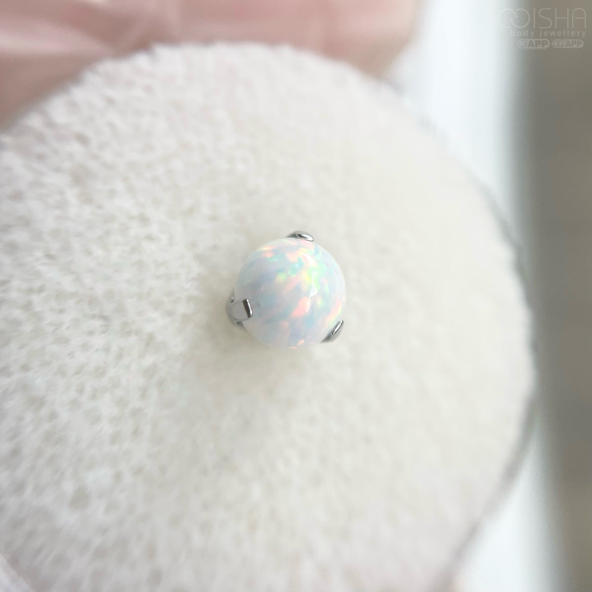 Junipurr Titanium Prong-set Opal Orb End