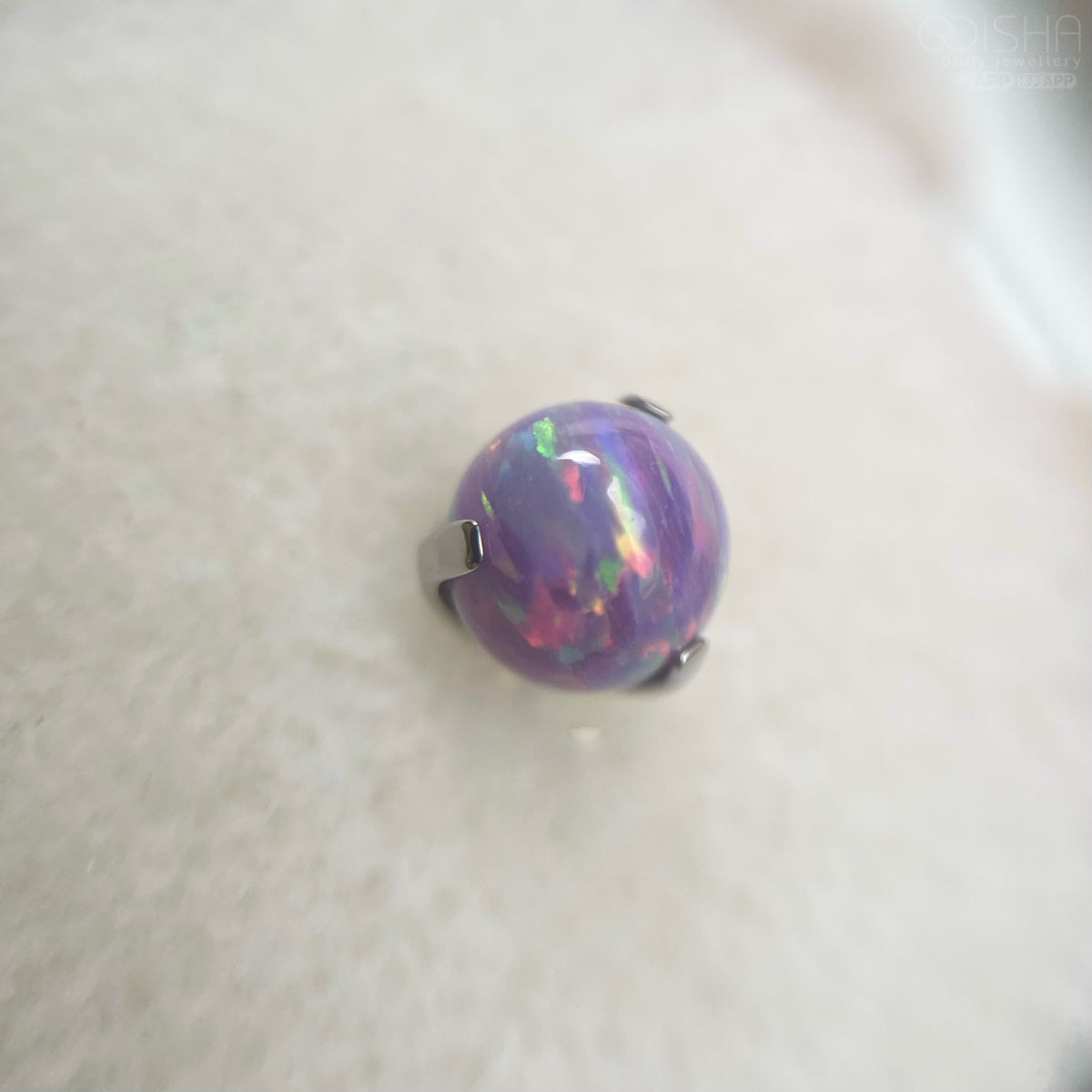 Junipurr Titanium Prong-set Opal Orb End