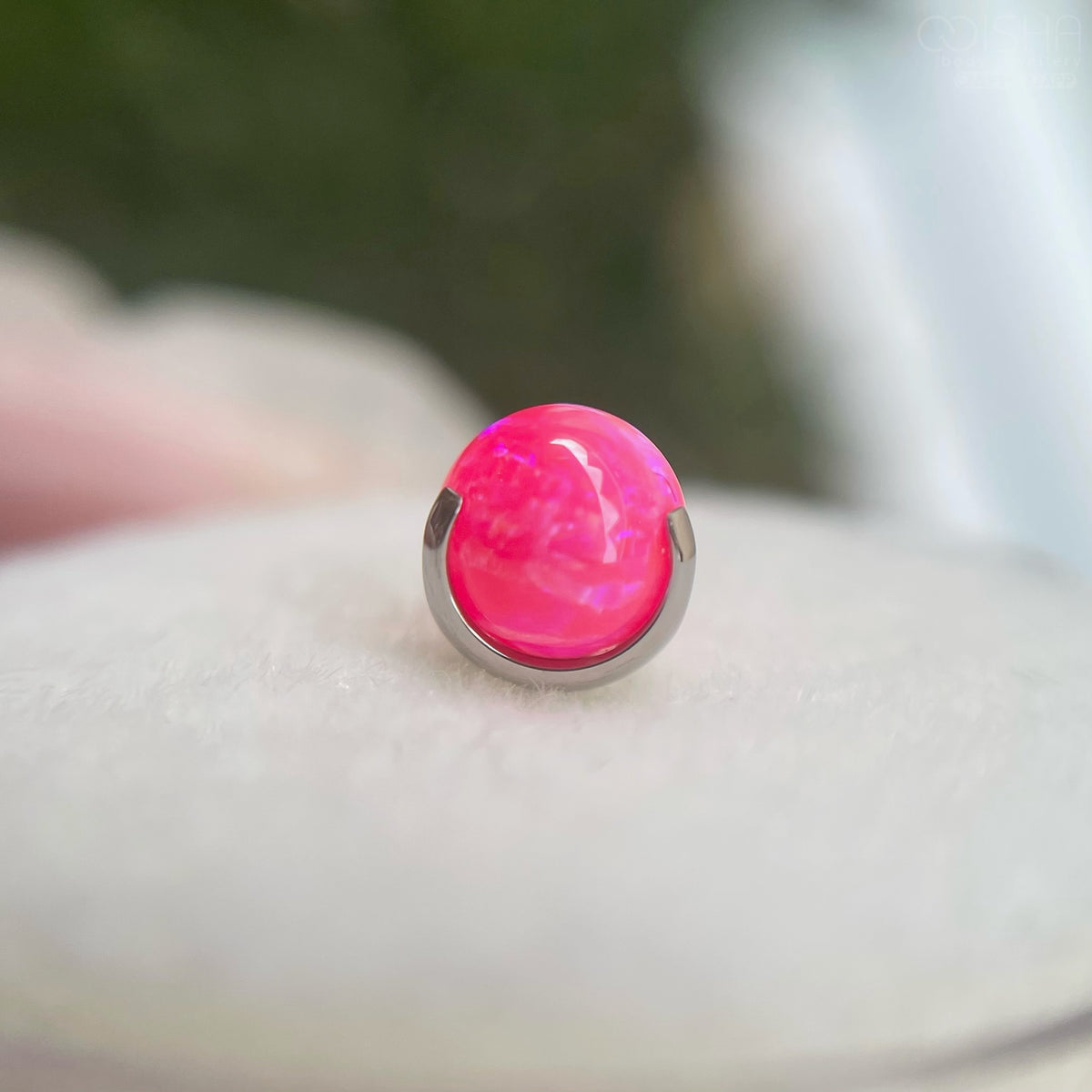 Junipurr Titanium Prong-set Opal Orb End