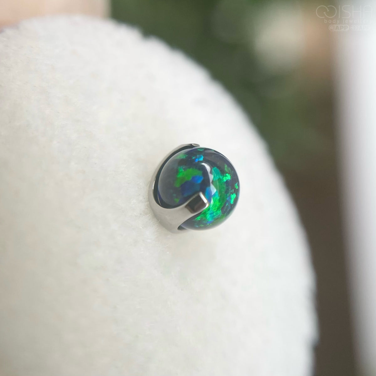 Junipurr Titanium Prong-set Opal Orb End