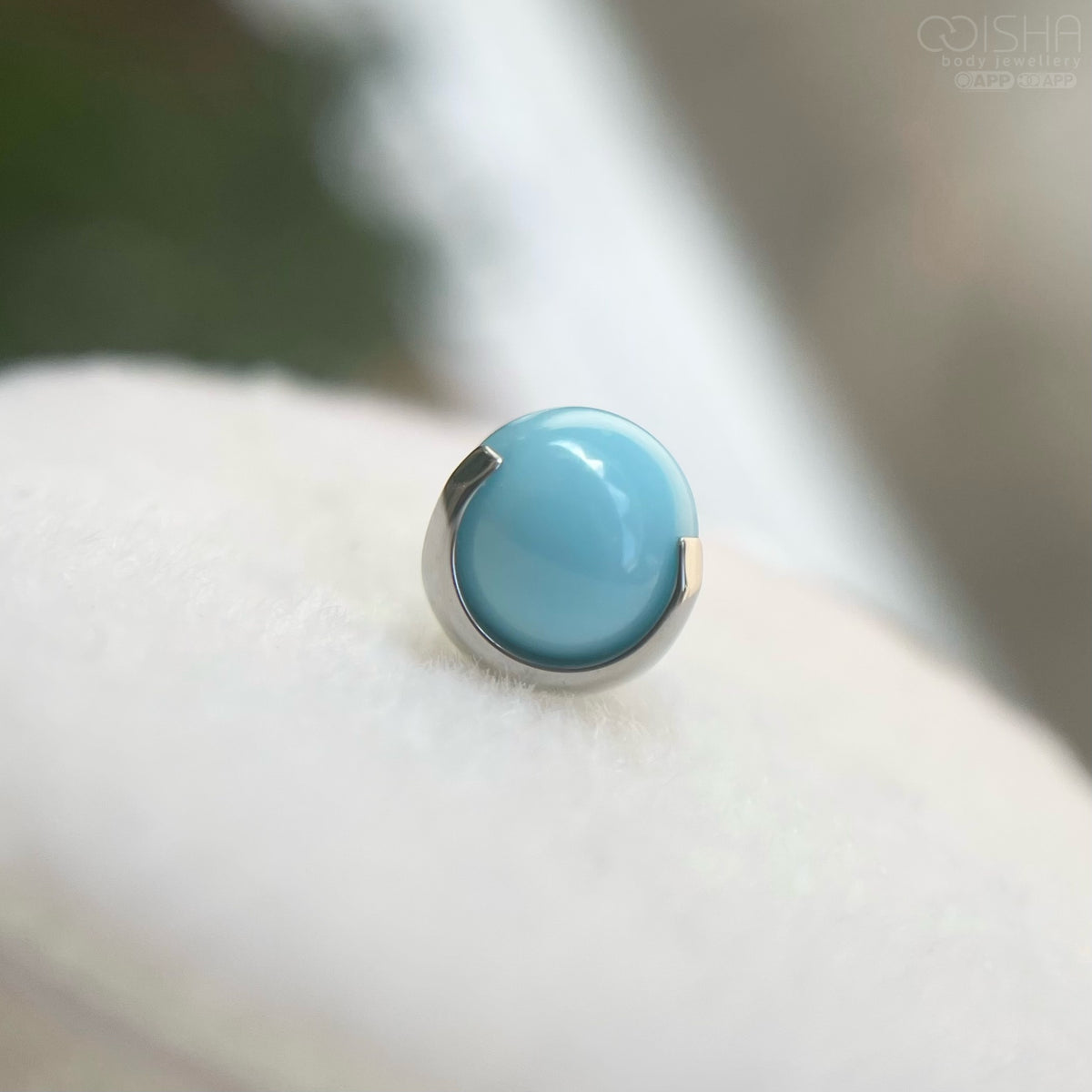 Junipurr Titanium Prong-set Opal Orb End