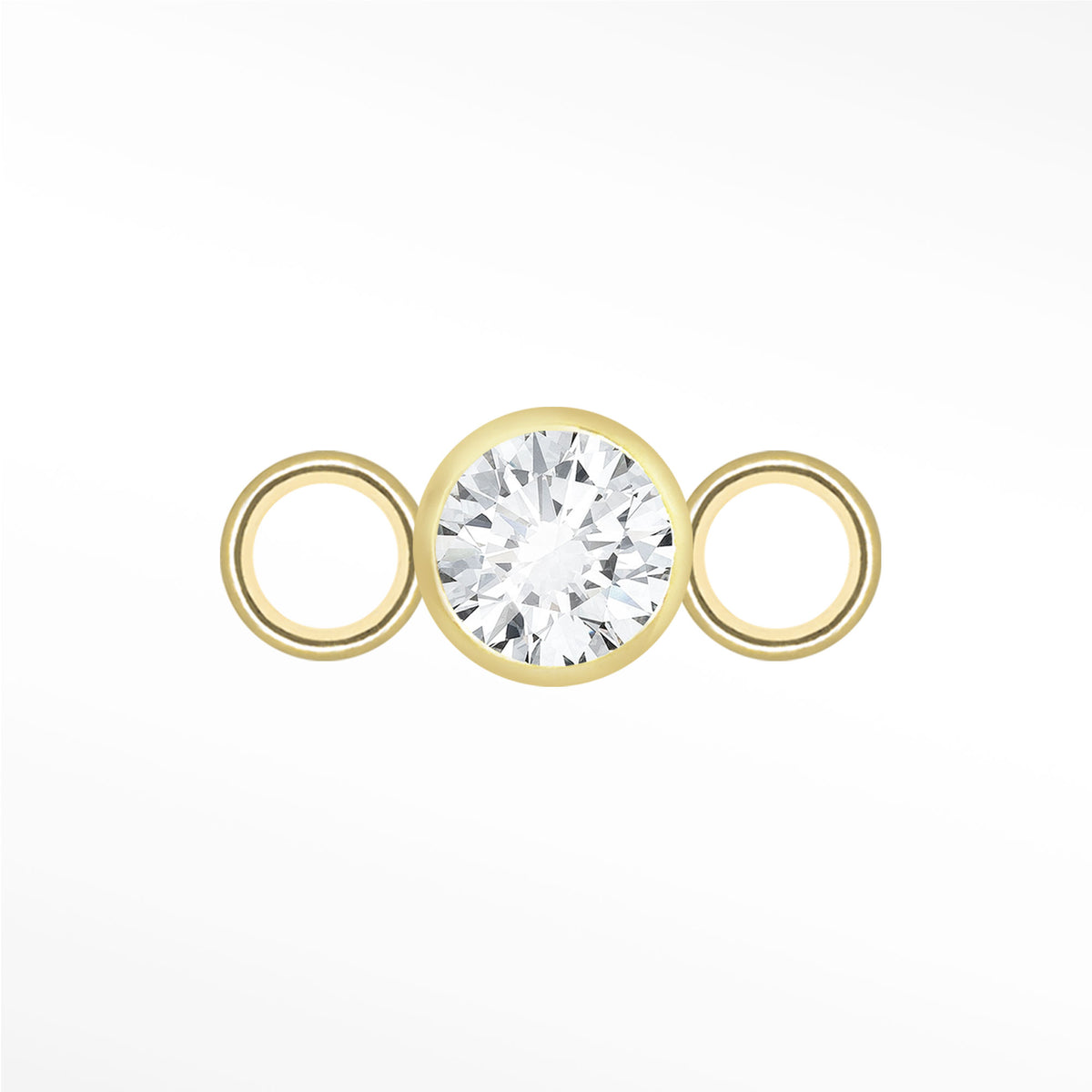 Perma Jewel 10ct Gold Diamond Bezel Connector