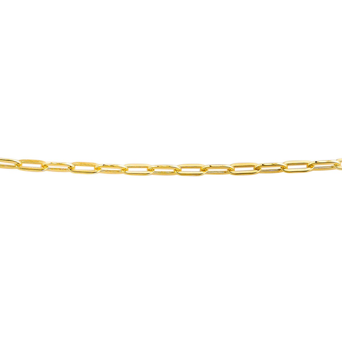 Perma Jewel 9ct Gold 2.3mm Paper Clip Chain