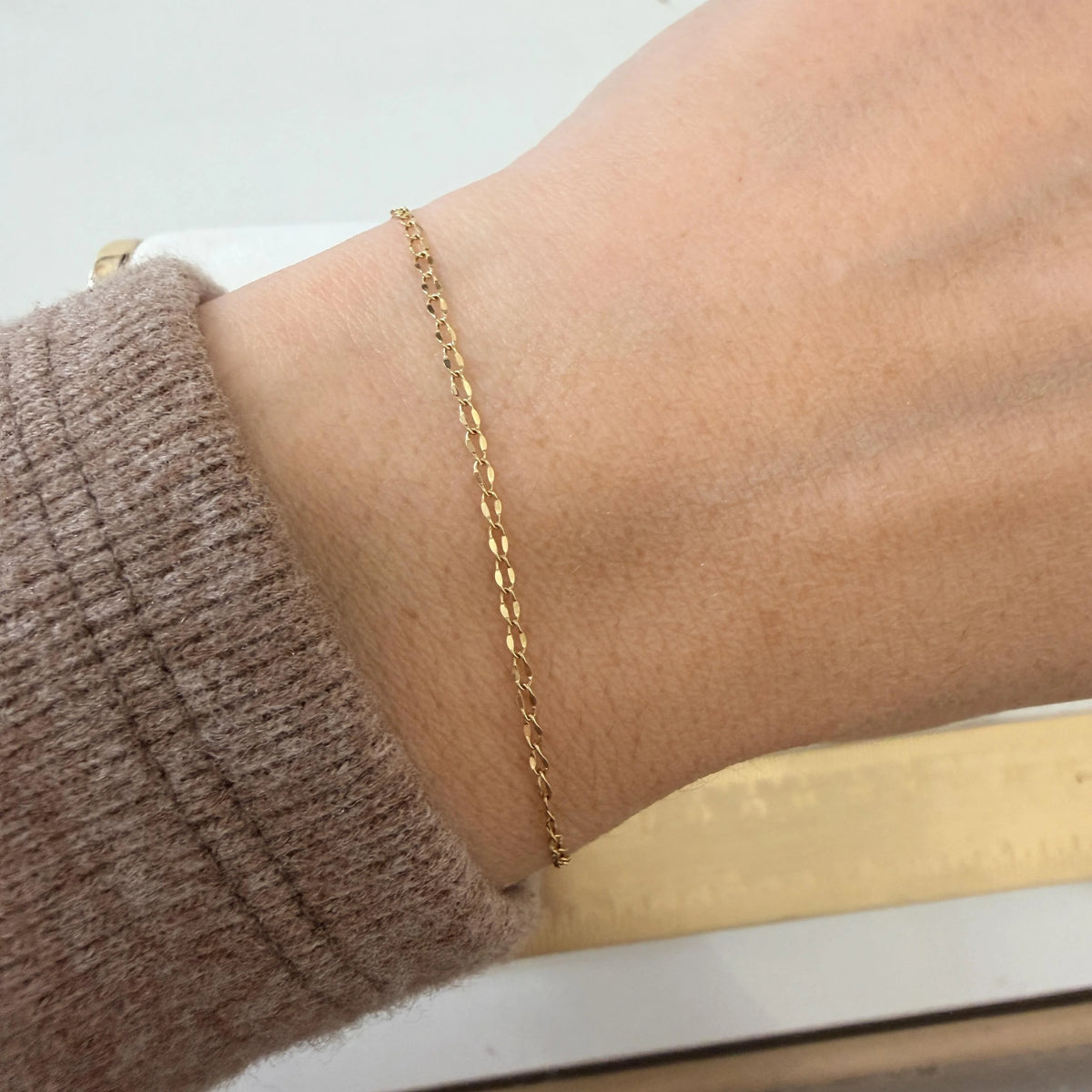 Stainless Steel Gold PVD Shell Curb Chain