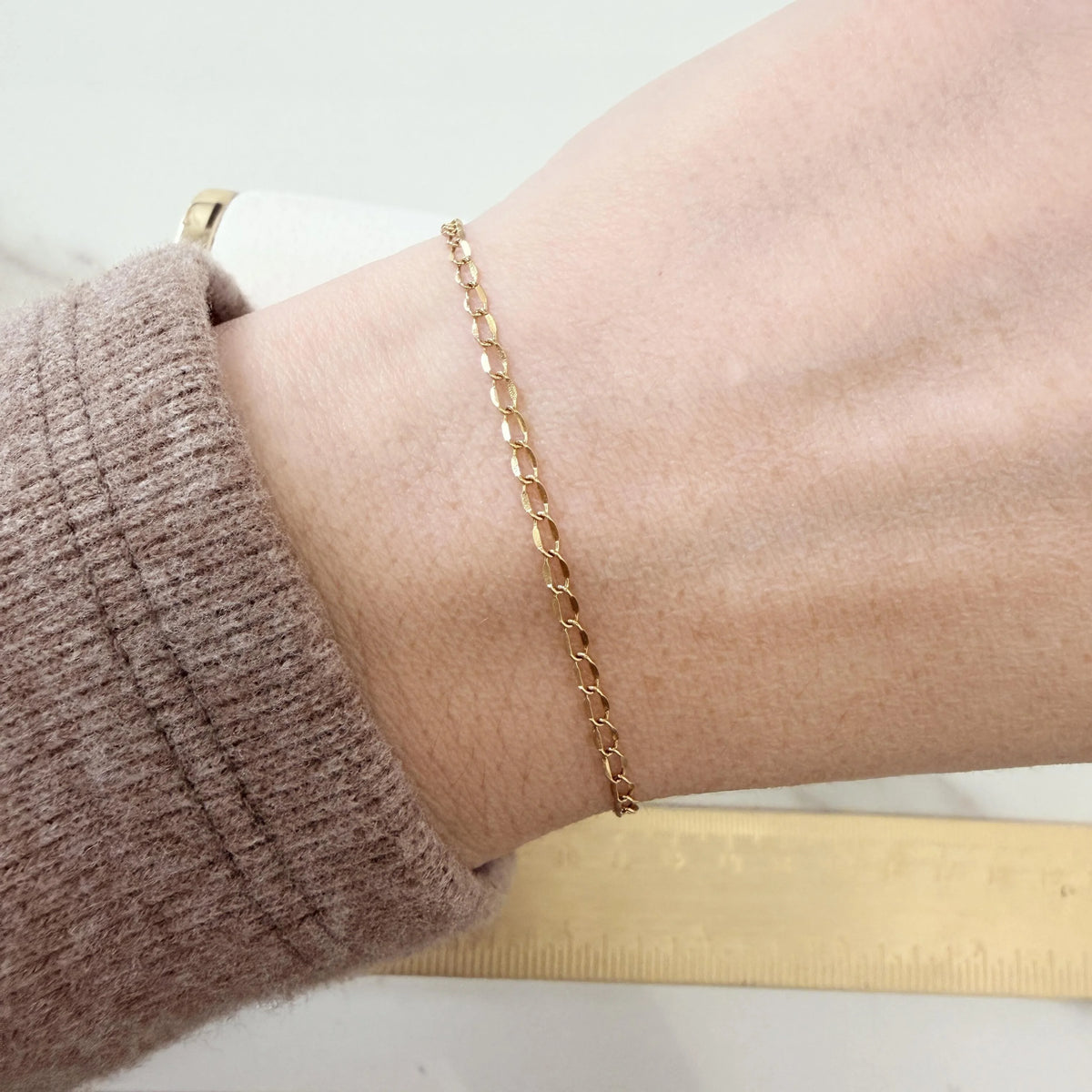 Stainless Steel Gold PVD Shell Curb Chain