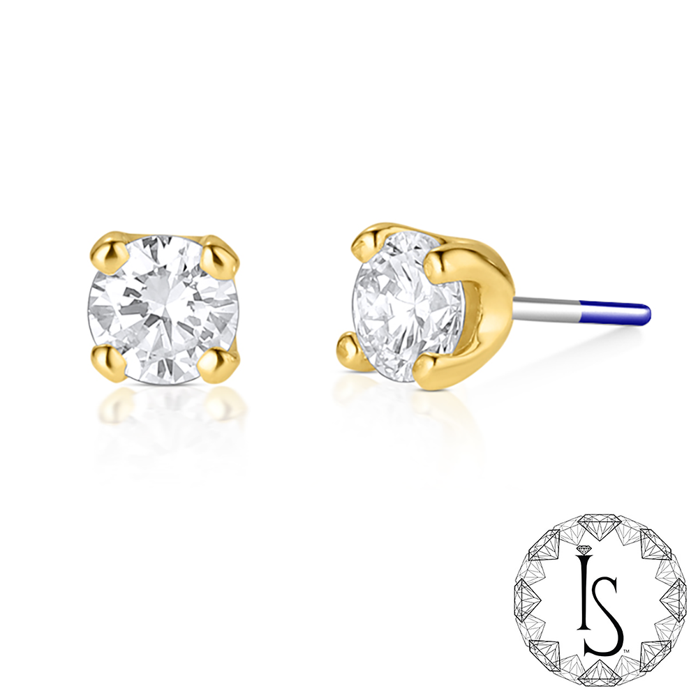 Industrial Strength 18ct Gold 4 Prong Set Genuine Gemstone End