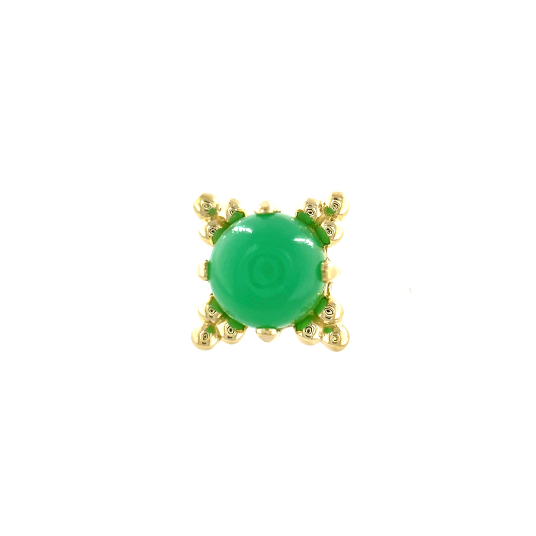 Anatometal 18ct Gold Chrysoprase Zia End