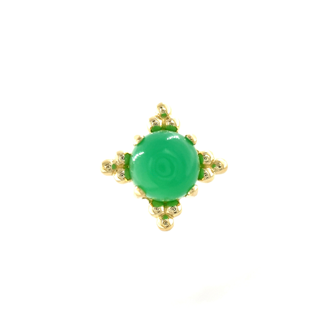 Anatometal 18ct Gold Chrysoprase Zia End