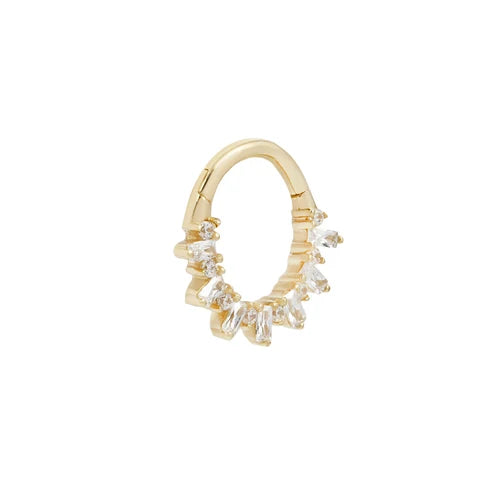 Buddha 14ct Gold Unforgettable CZ Clicker Ring
